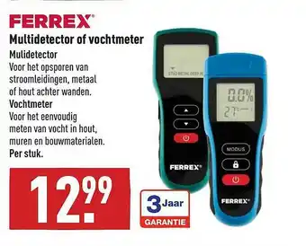 ALDI Ferrex Multidetector Of Vochtmeter Mulidetector aanbieding