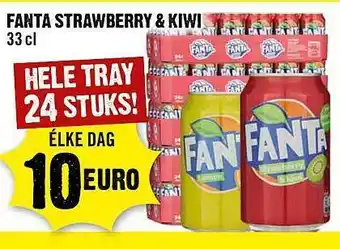 Dirck 3 Fanta Strawberry & Kiwi 33 Cl aanbieding