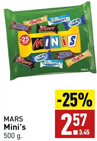 ALDI MARS Mini's 500 g aanbieding