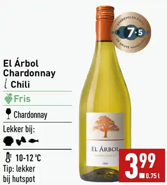 ALDI El Árbol Chardonnay Chili 0,75 L aanbieding