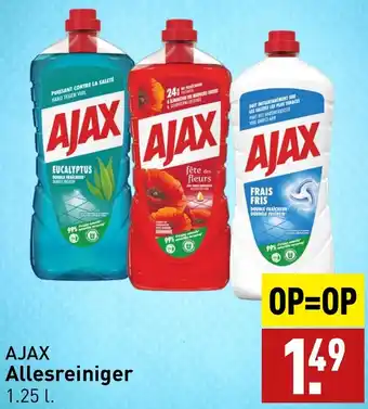 ALDI AJAX Allesreiniger 1.25 L aanbieding