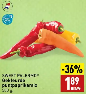 ALDI SWEET PALERMO Gekleurde puntpaprikamix 500 g aanbieding