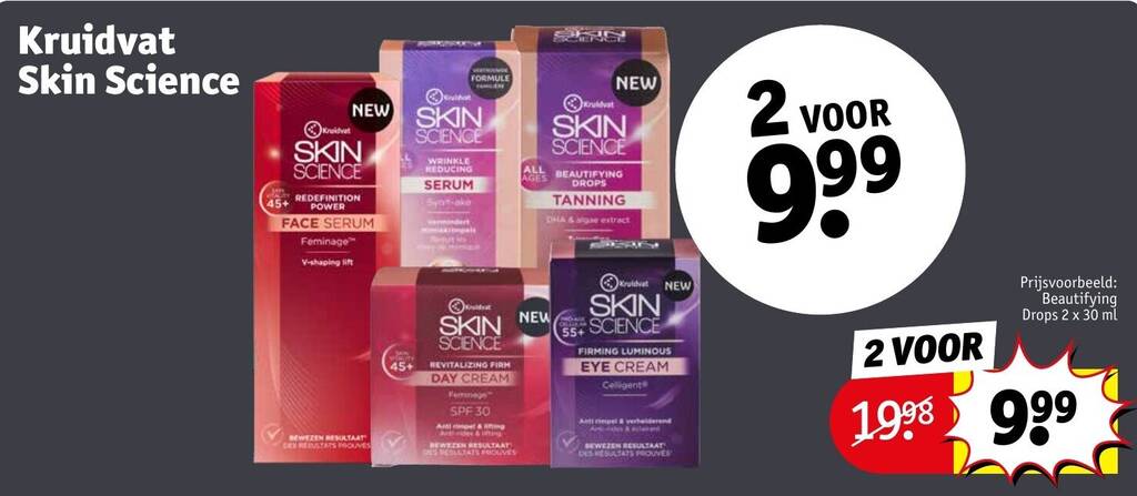 Kruidvat Skin Science aanbieding bij Kruidvat