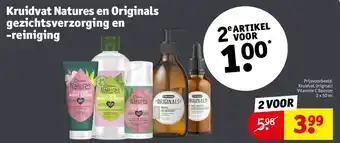 Kruidvat Kruidvat Natures en Originals gezichtsverzorging -reiniging aanbieding