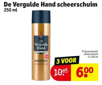 Kruidvat De Vergulde Hand scheerschuim 250 ml aanbieding