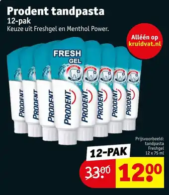 Kruidvat Prodent tandpasta aanbieding