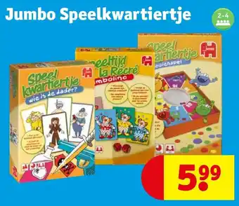 Kruidvat Jumbo Speel kwartiertje aanbieding