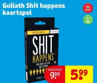 Kruidvat Goliath Shit happens kaartspel aanbieding