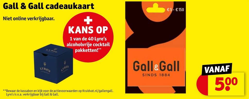 Gall & Gall cadeaukaart aanbieding bij Kruidvat