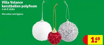 Kruidvat Villa Volance kerstballen polyfoam aanbieding