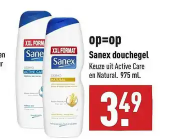 ALDI Sanex Douchegel Active Care En Natural 975ml aanbieding