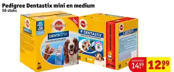 Kruidvat Pedigree Dentastix mini en medium 56 stuks aanbieding