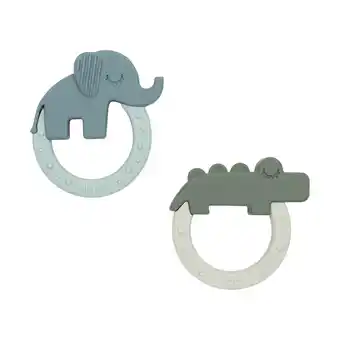 Babypark Done by deer friends bijtring green / blue 2 stuks aanbieding