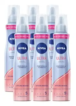 De Online Drogist Nivea ultra strong styling mousse multiverpakking 6x150ml aanbieding