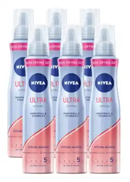 De Online Drogist Nivea ultra strong styling mousse multiverpakking 6x150ml aanbieding