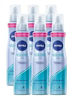 De Online Drogist Nivea volume care styling mousse multiverpakking 6x150ml aanbieding