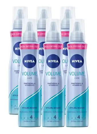 De Online Drogist Nivea volume care styling mousse multiverpakking 6x150ml aanbieding