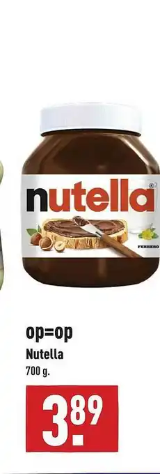 ALDI Nutella 700g aanbieding