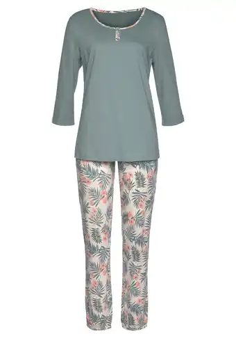 Heine Pyjama in groen/zand van lascana aanbieding