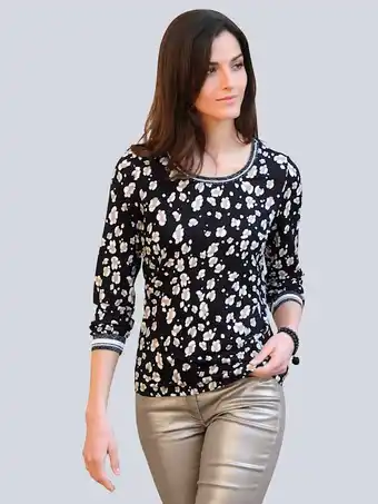 Klingel Shirt met exclusief alba moda dessin alba moda taupe/offwhite/zwart aanbieding