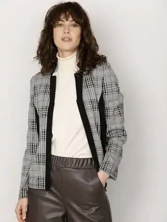 Klingel Jersey blazer in patchworklook paola zwart/wit/chocolade aanbieding