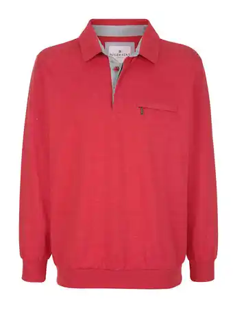 Klingel Sweatshirt met polokraag roger kent rood aanbieding