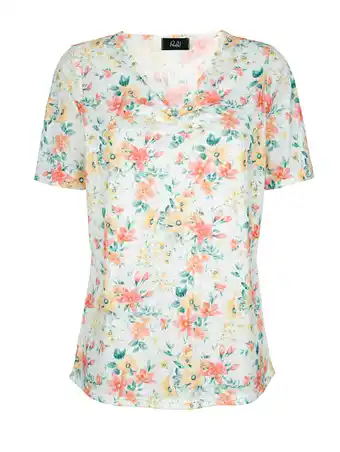 Klingel Shirt met bloemenprint paola wit/geel/perzik aanbieding