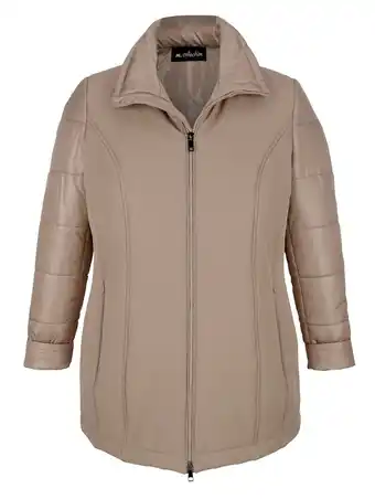 Klingel Jas van softshell en doorgestikt materiaal m. collection taupe aanbieding