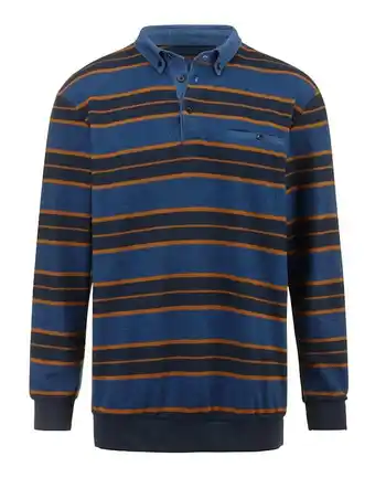 Klingel Sweatshirt met sportieve jeanskraag babista blauw/bruin aanbieding