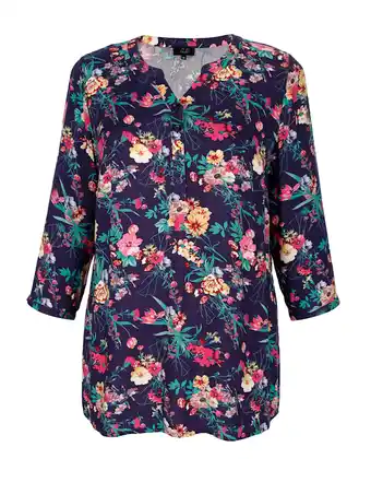 Klingel Blouse met bloemendessin m. collection marine/multicolor aanbieding