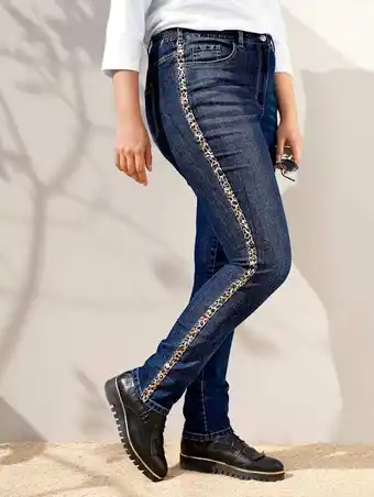 Klingel Jeans met modieus piping miamoda dark blue aanbieding