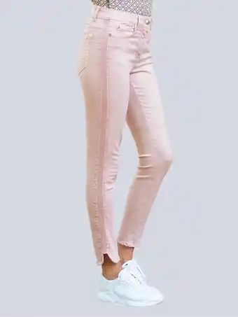 Klingel Broek met afgeronde pijpzomen alba moda roze aanbieding