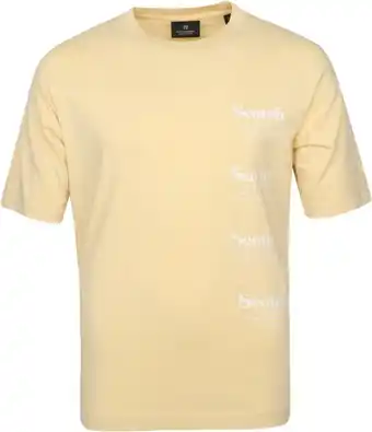 Suitable Scotch & soda t-shirt logo patroon geel aanbieding