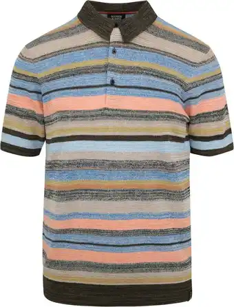 Suitable Scotch and soda knitted polo multicolour aanbieding