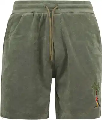 Suitable Scotch and soda toweling bermuda short donkergroen aanbieding