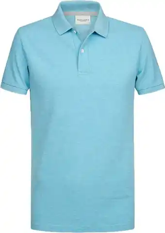 Suitable Profuomo polo aquablauw melange aanbieding