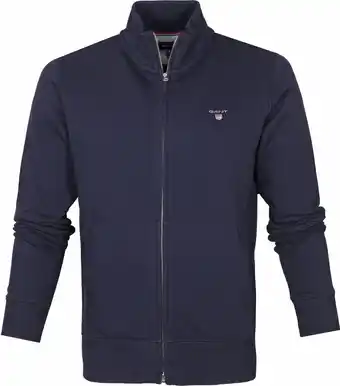 Suitable Gant full zip original vest donkerblauw aanbieding