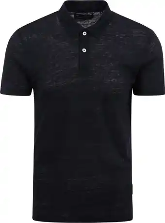 Suitable Marc o'polo poloshirt linnen navy aanbieding