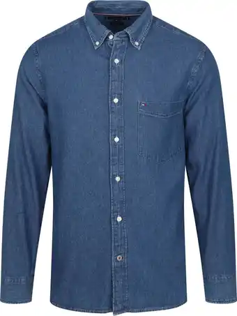 Suitable Tommy hilfiger overhemd denim donkerblauw aanbieding