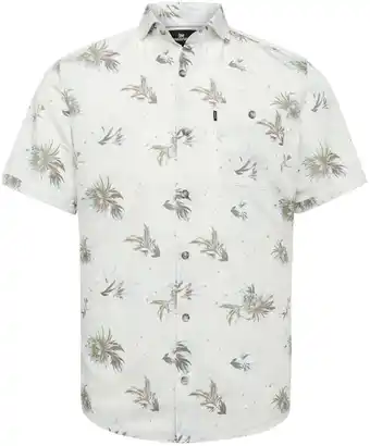 Suitable Vanguard short sleeves overhemd bloemen ecru aanbieding