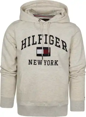 Suitable Tommy hilfiger hoodie varsity greige aanbieding