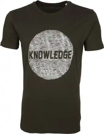 Suitable Knowledgecotton apparel t-shirt alder donkergroen aanbieding