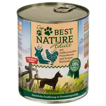 Zooplus 12x 800g best nature dog adult wild, kip & noedels hondenvoer nat aanbieding