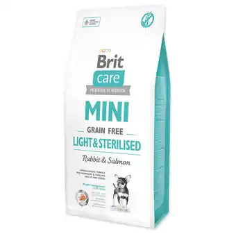 Zooplus 2x 7kg brit care mini grain free light & sterilised droog hondenvoer aanbieding