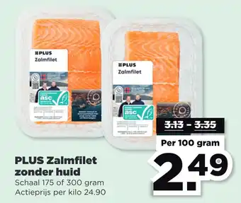 PLUS Zalmfilet zonder huid aanbieding