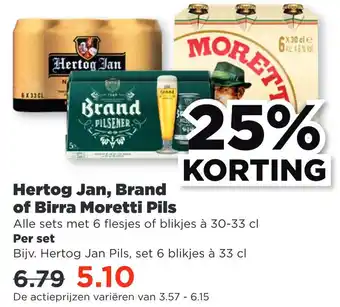 PLUS Hertog Jan, Brand of Birra Moretti Pils Per set aanbieding