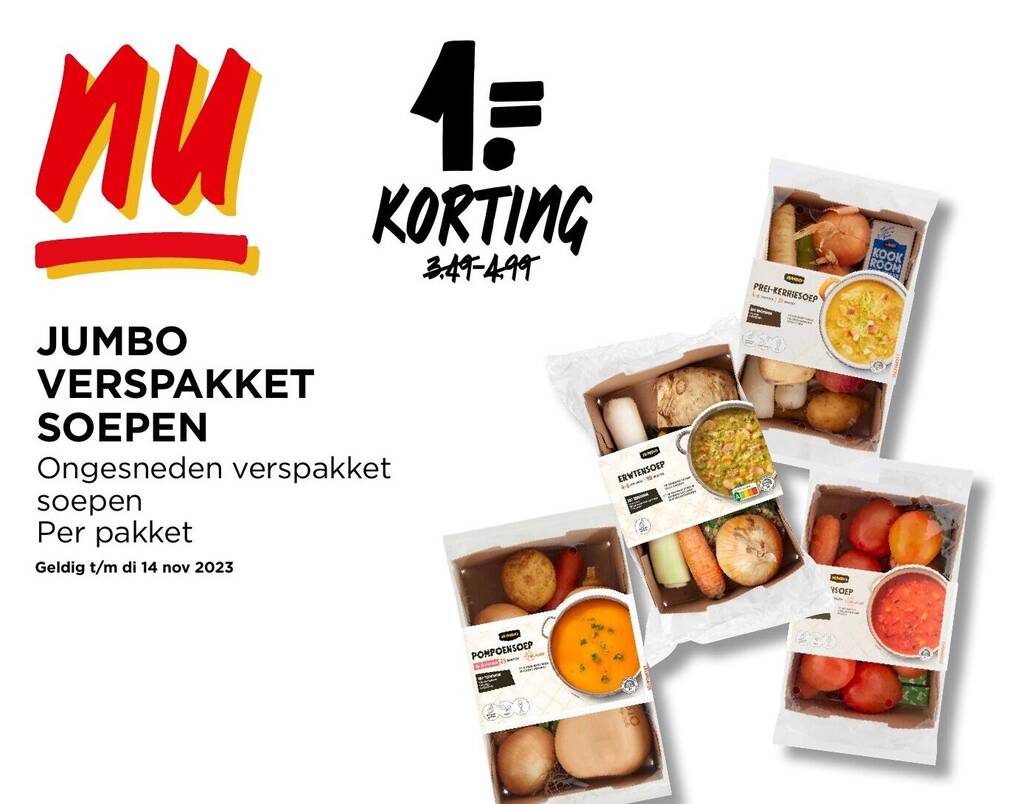 JUMBO VERSPAKKET SOEPEN aanbieding bij Jumbo