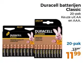 Trekpleister Duracell batterijen Classic aanbieding