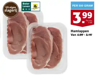 Hoogvliet Hamlappen PER 500 GRAM aanbieding