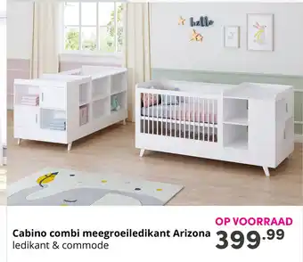 Baby & Tiener Cabino Combi meegroeiledikant Arizona aanbieding